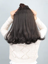 SHEIN وصلة شعر دبابيس قصير مجعد ألياف اصطناعية بطول 14 بوصة