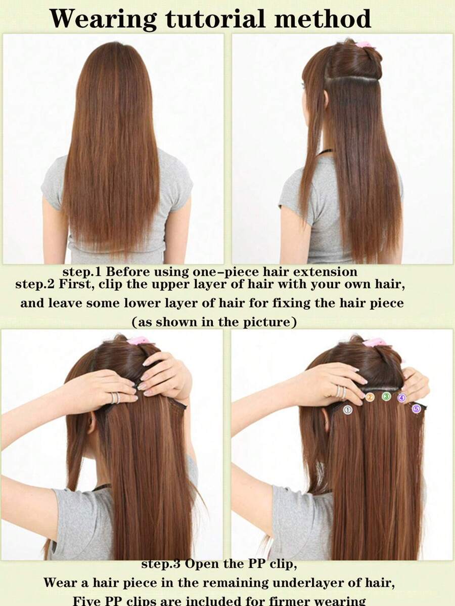 SHEIN وصلة شعر دبابيس قصير مجعد ألياف اصطناعية