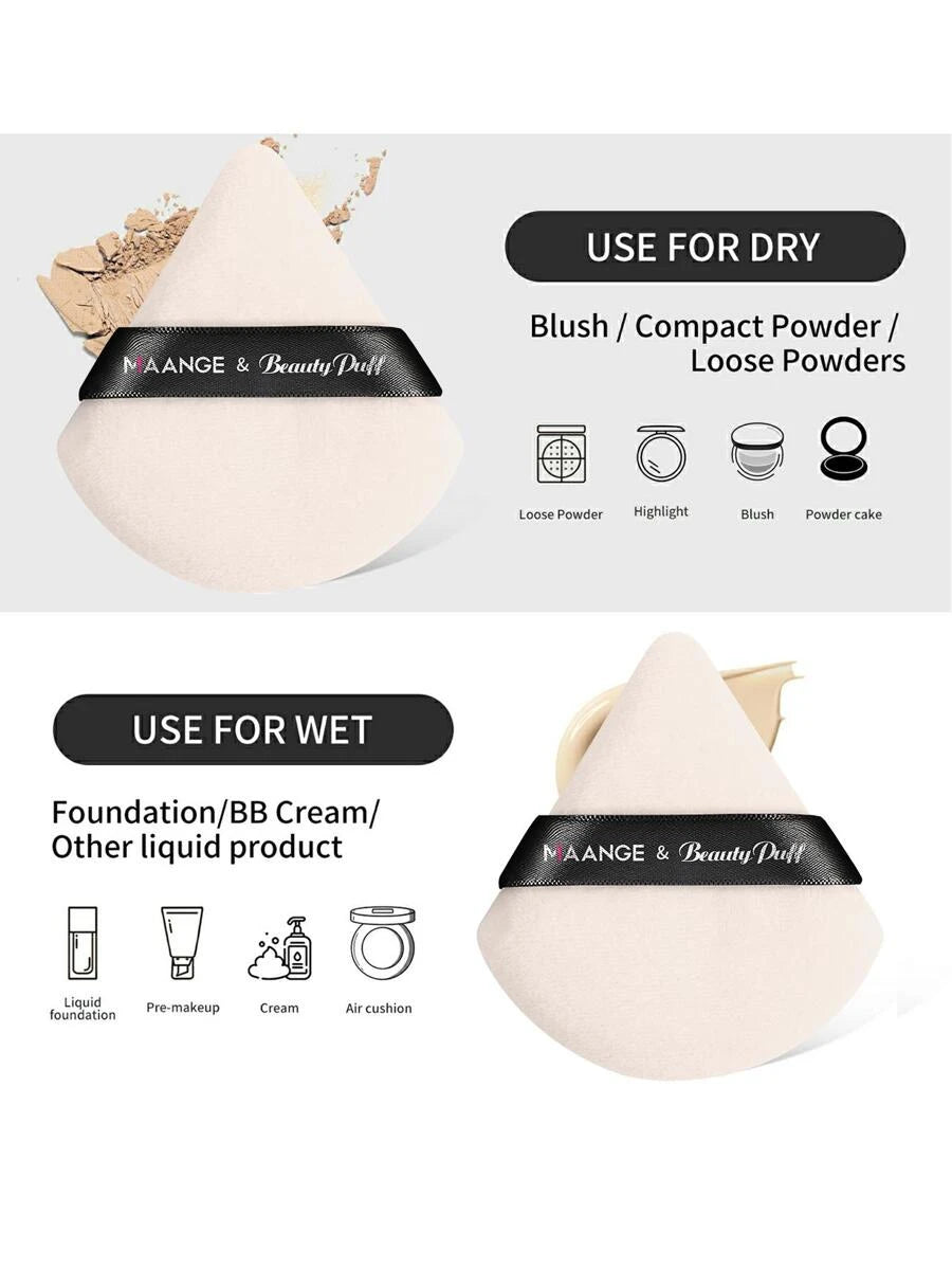 SHEIN MAANGE مجموعة فرش وجه ألياف ناعمة محمولة
