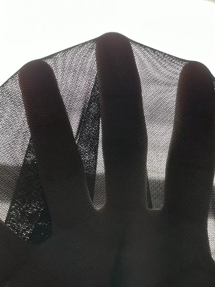 SHEIN Medorina معطف نسائي شبكي شفاف مفتوح من الأمام