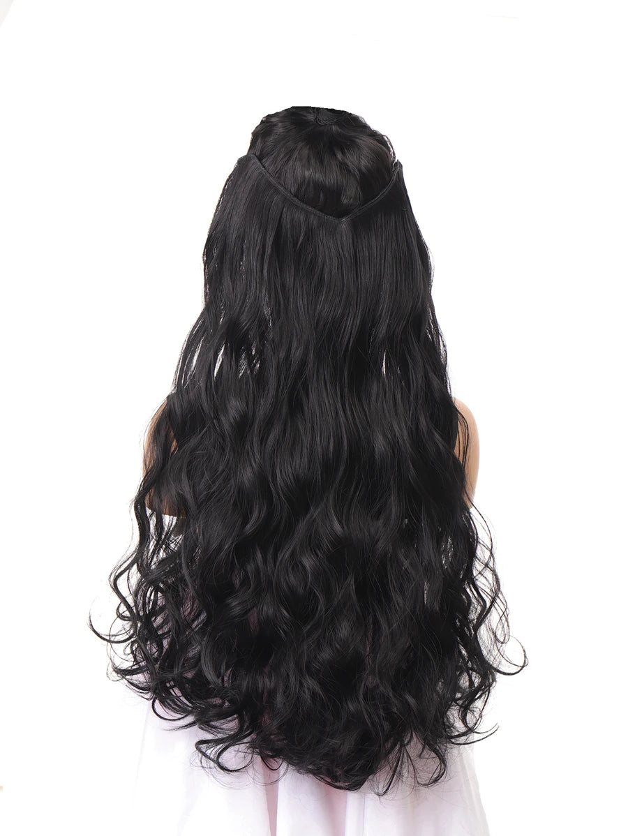 SHEIN وصلة شعر دبابيس قصير مجعد بألياف اصطناعية