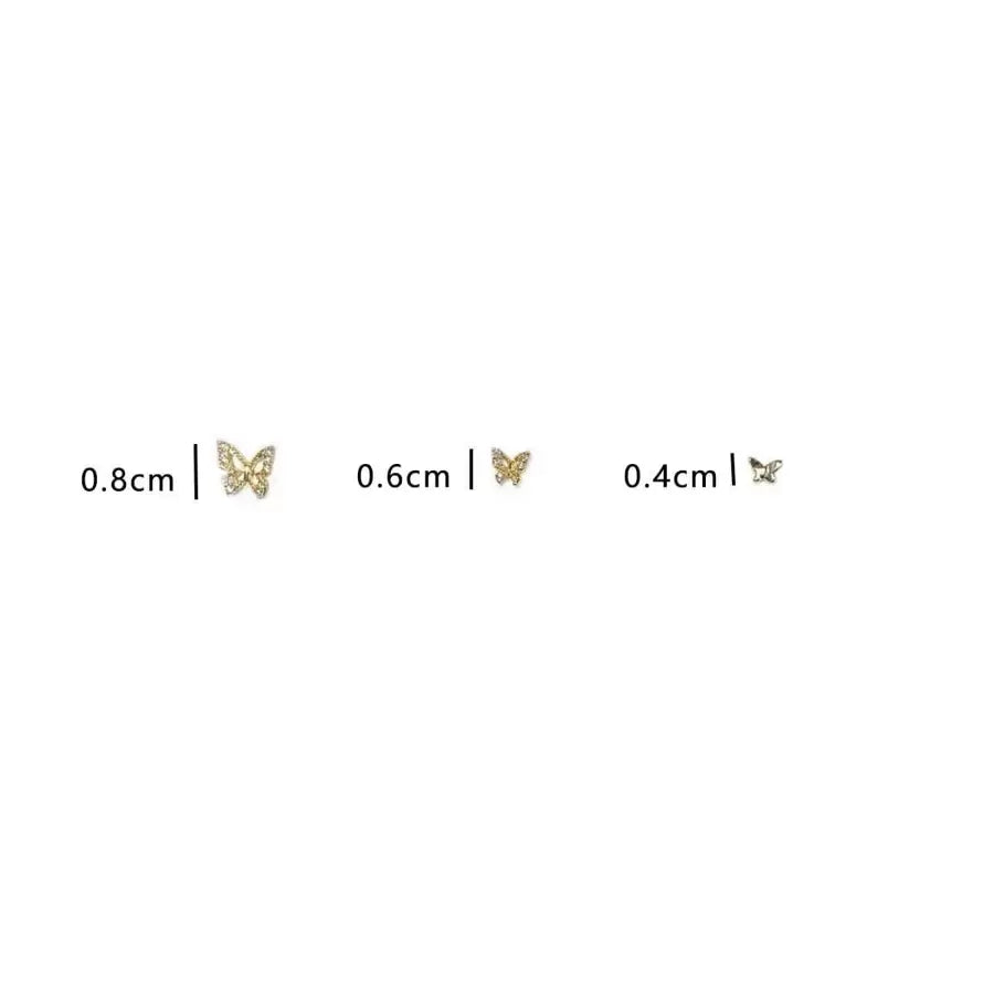 SHEIN طقم أقراط فراشة 6 قطع ذهبي