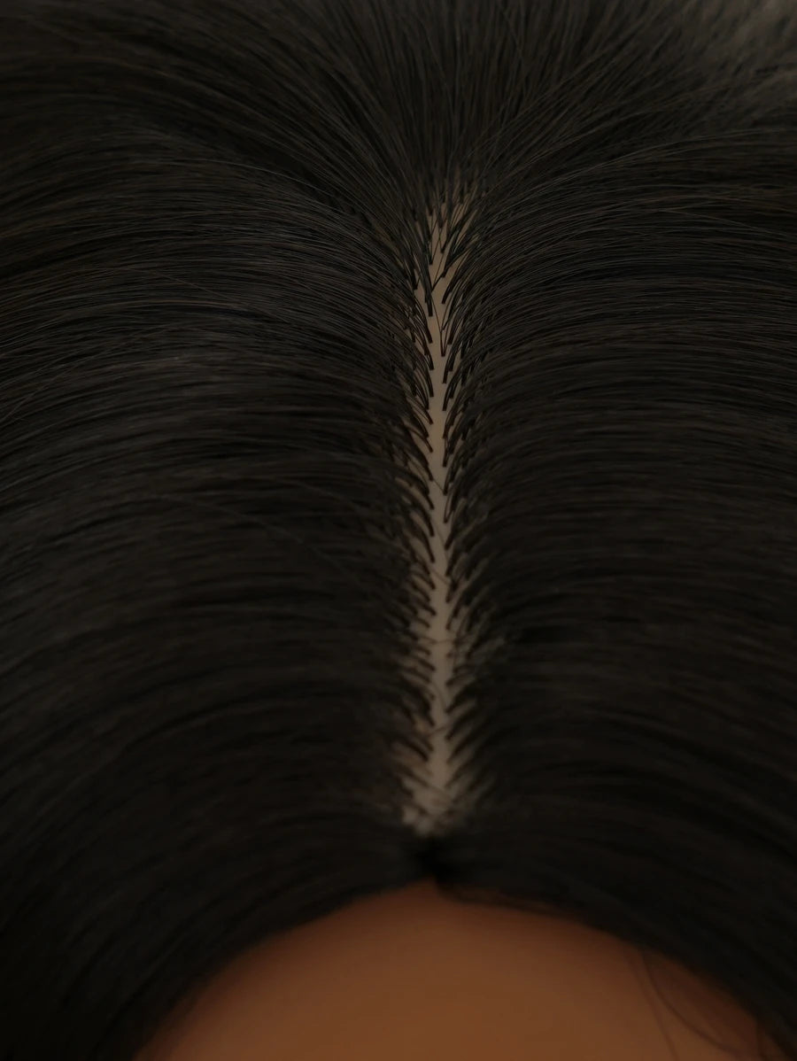 SHEIN باروكة شعر أسود طويل مموج 34 بوصة مقاومة للحرارة