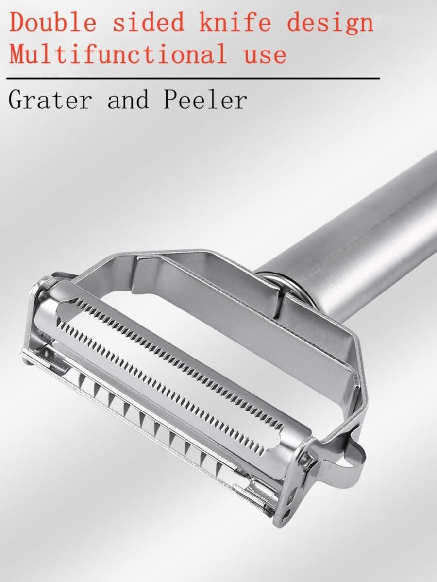 SHEIN مقشرة ومبشرة فواكه وخضار 2 في 1 من ستانلس ستيل