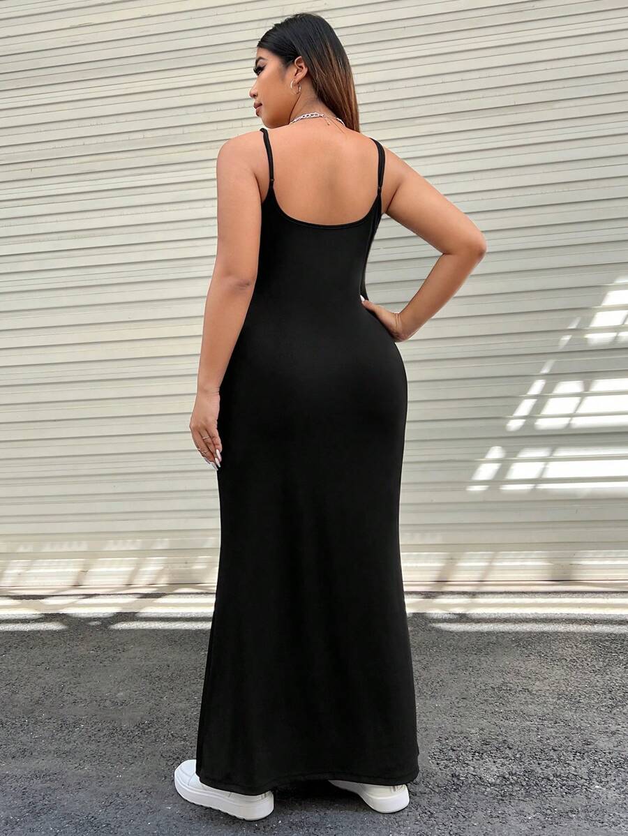 SHEIN GalTyme فستان كامي أسود