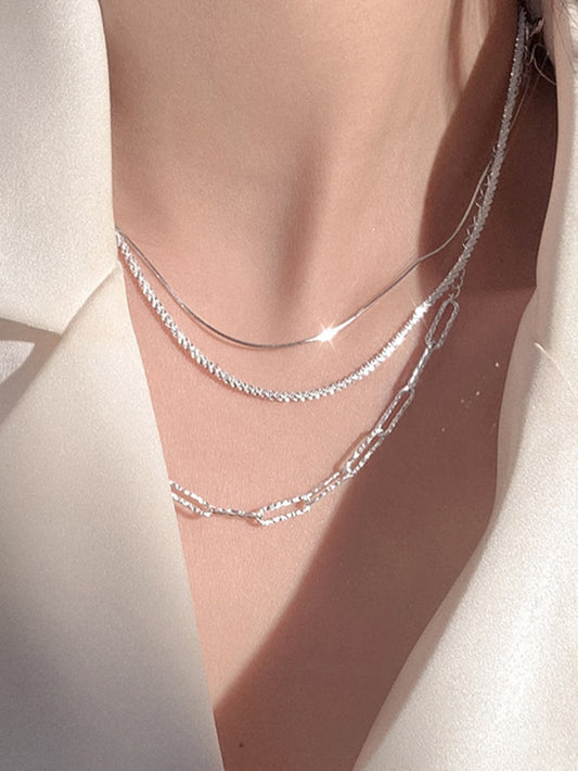 SHEIN طقم 3 قلادات بسيطة وعصرية