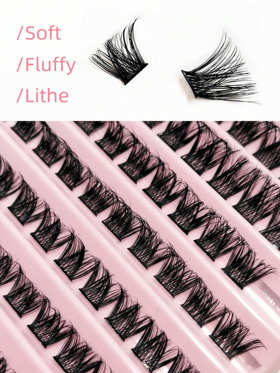 SHEIN Asiteo طقم 100 رموش مانجا  ناعمة وخفيفة