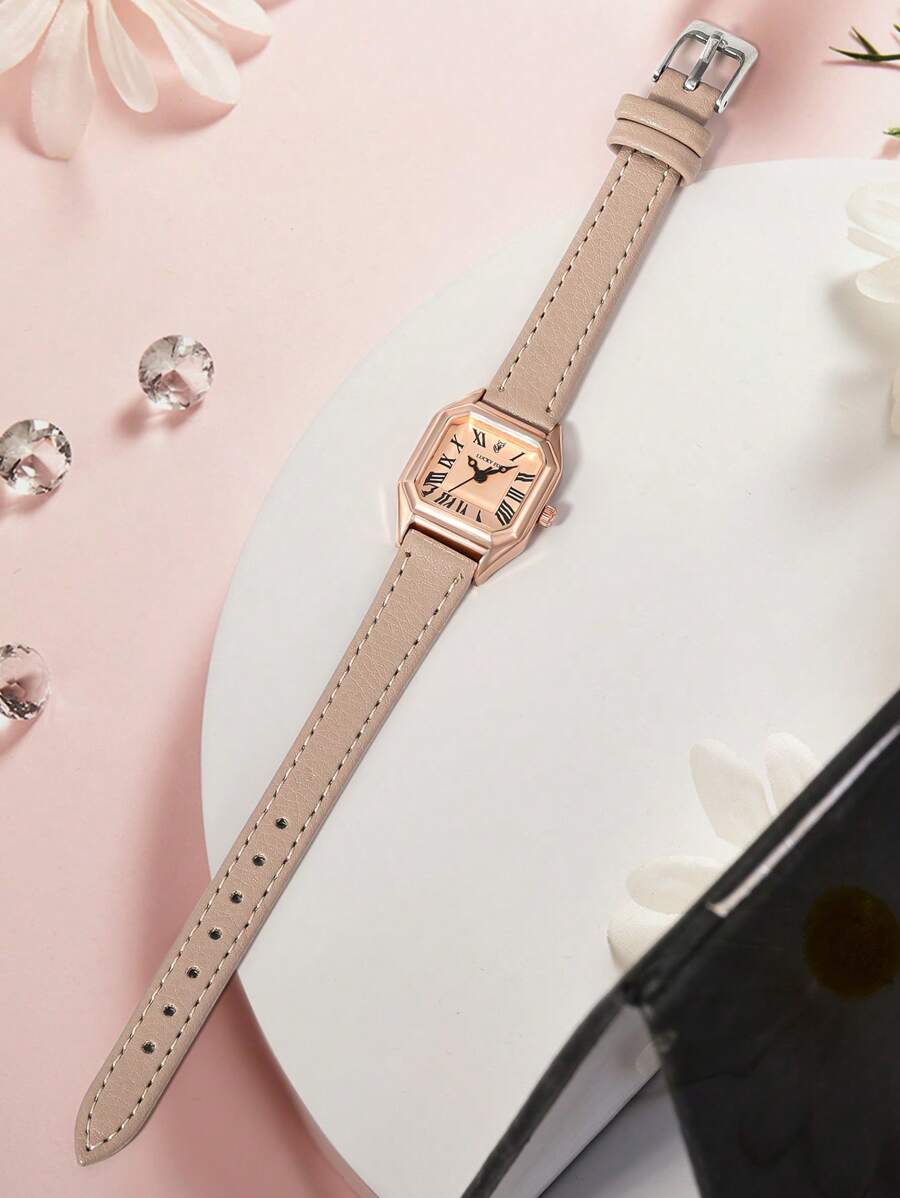 SHEIN LUCKYFOX ساعة كوارتز بيج نسائية مربعة