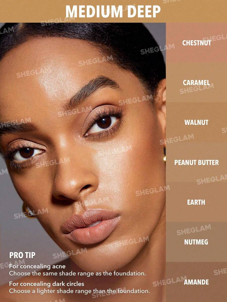 SHEGLAM Chestnut خافي عيوب سائل مطفي