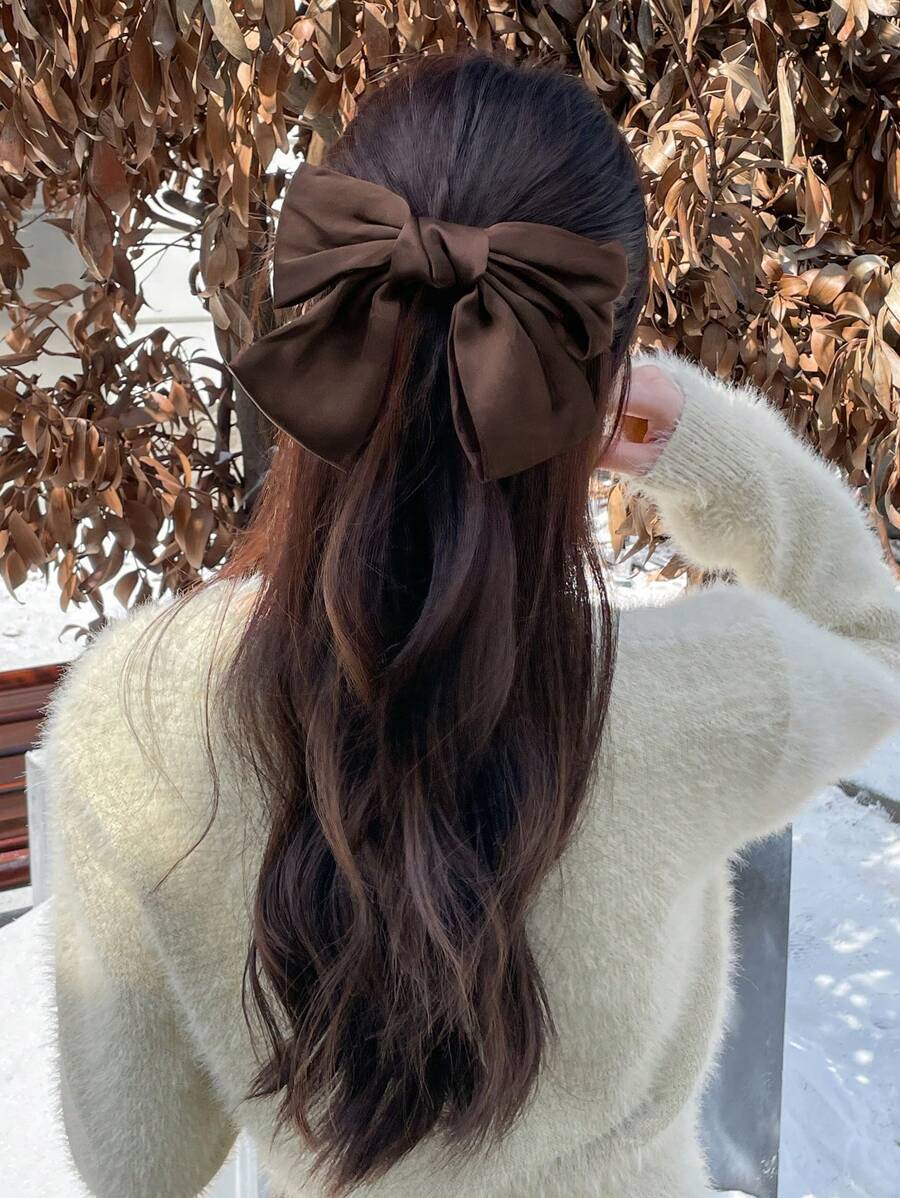 SHEIN DAZY مشبك شعر بتصميم فراشة بلون قهوة بني