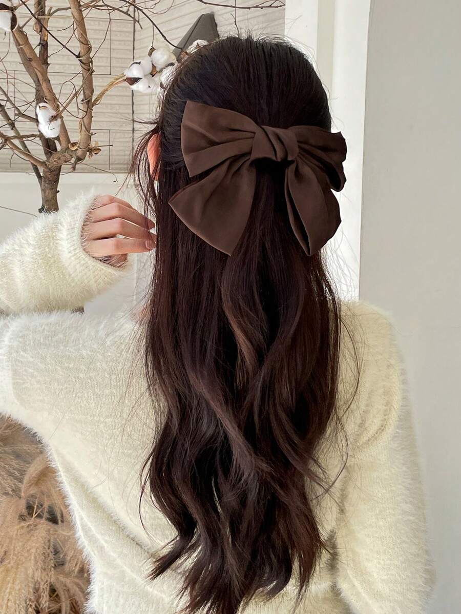 SHEIN DAZY مشبك شعر بتصميم فراشة بلون قهوة بني