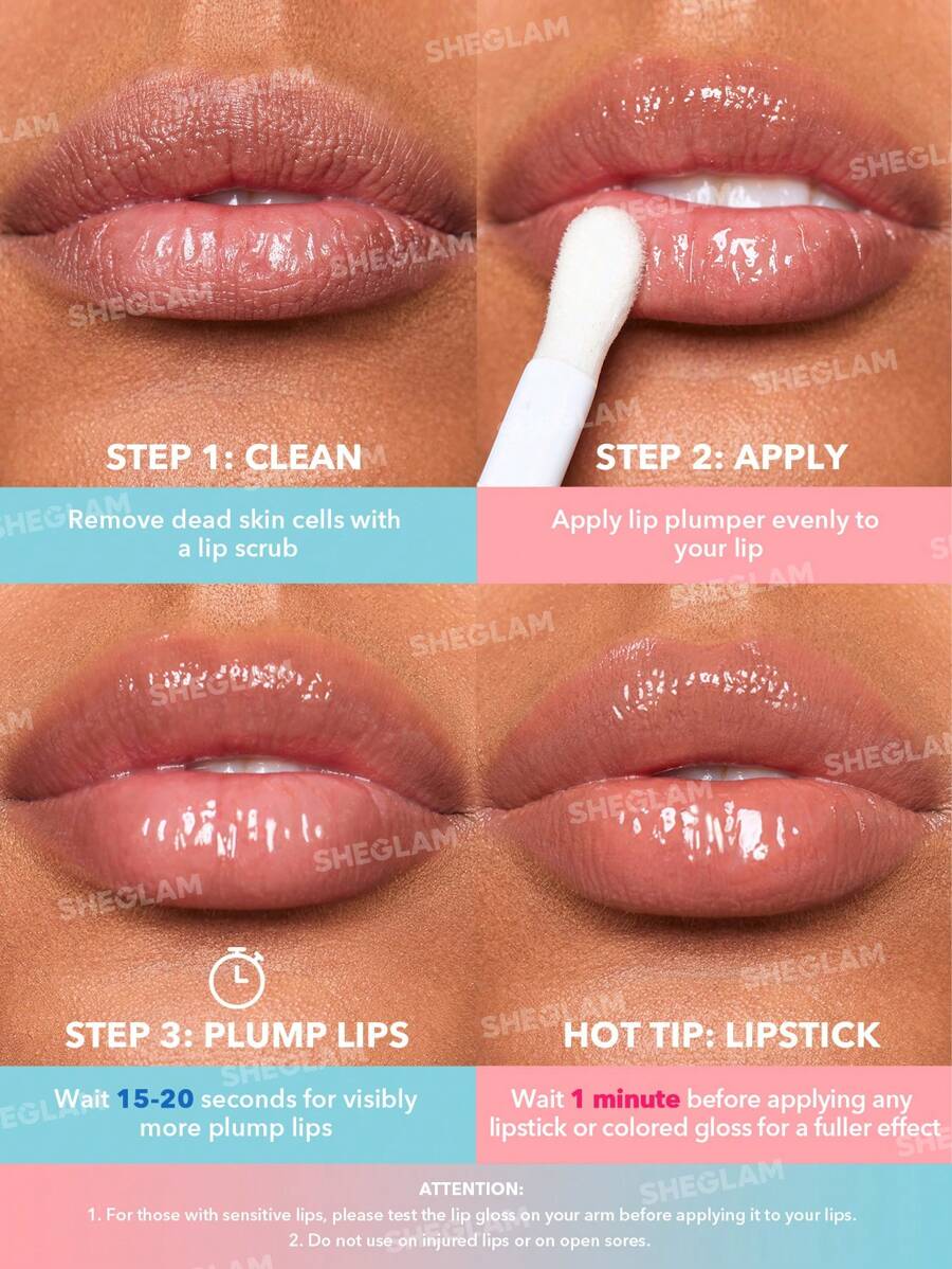 SHEGLAM Plump Addict Hot & Cold Gloss Duo مجموعة ملمع شفاه مكثف فوري لامع ومرطب