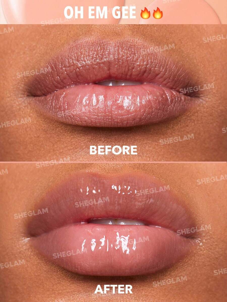 SHEGLAM Plump Addict Hot & Cold Gloss Duo مجموعة ملمع شفاه مكثف فوري لامع ومرطب