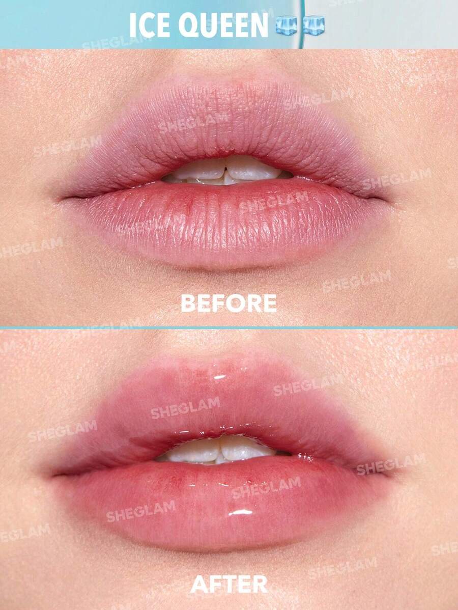 SHEGLAM Plump Addict Hot & Cold Gloss Duo مجموعة ملمع شفاه مكثف فوري لامع ومرطب