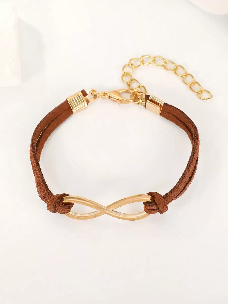 SHEIN سوار بني بسيط وأنيق بحبل