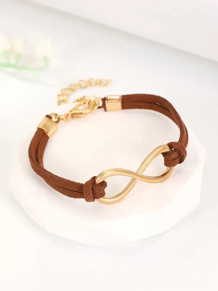 SHEIN سوار بني بسيط وأنيق بحبل