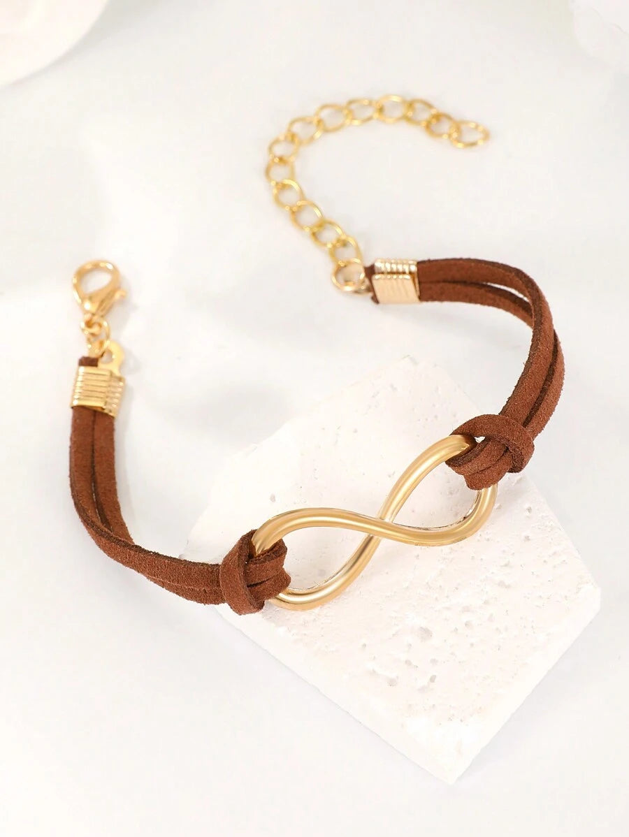 SHEIN سوار بني بسيط وأنيق بحبل