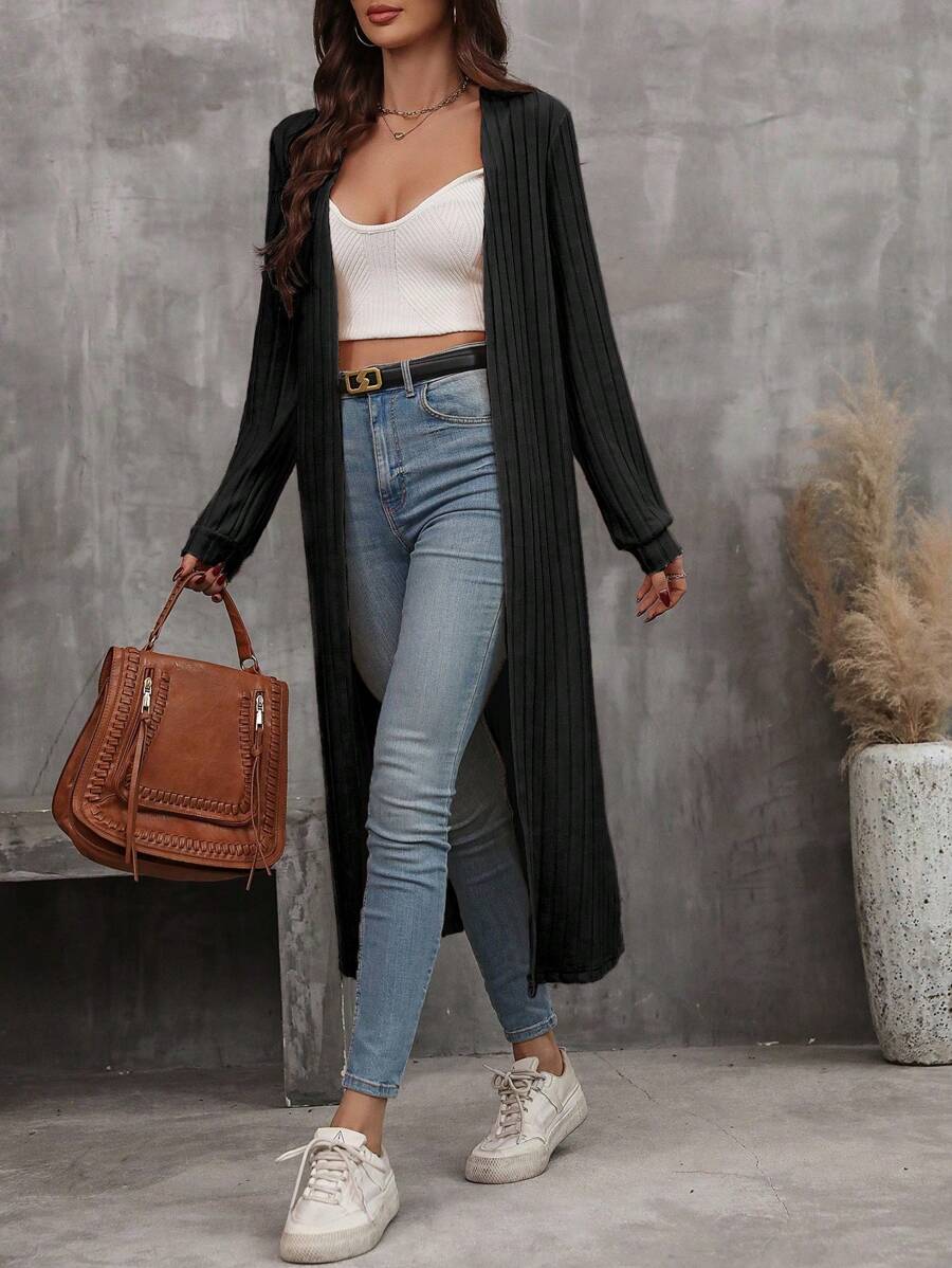 SHEIN EMERY ROSE كارديجان نسائي طويل محبوك