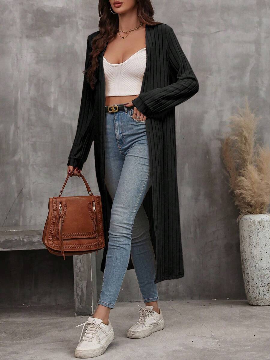 SHEIN EMERY ROSE كارديجان نسائي طويل محبوك