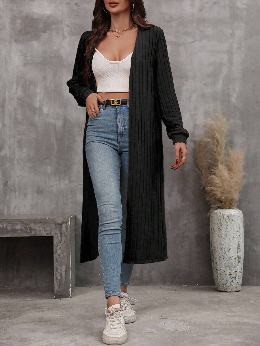 SHEIN EMERY ROSE كارديجان نسائي طويل محبوك