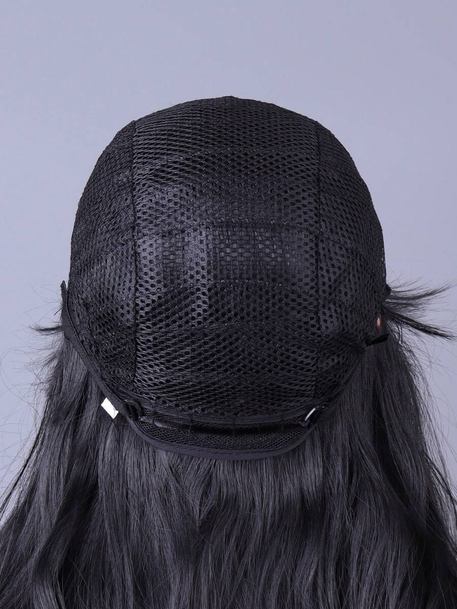 SHEIN باروكة شعر كيرلي طويل بموجات كبيرة أنيقة من ألياف صناعية