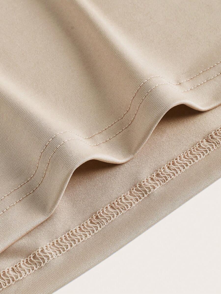 SHEIN BASICS فستان كاجوال بحمالات رفيعة بلون مشمشي