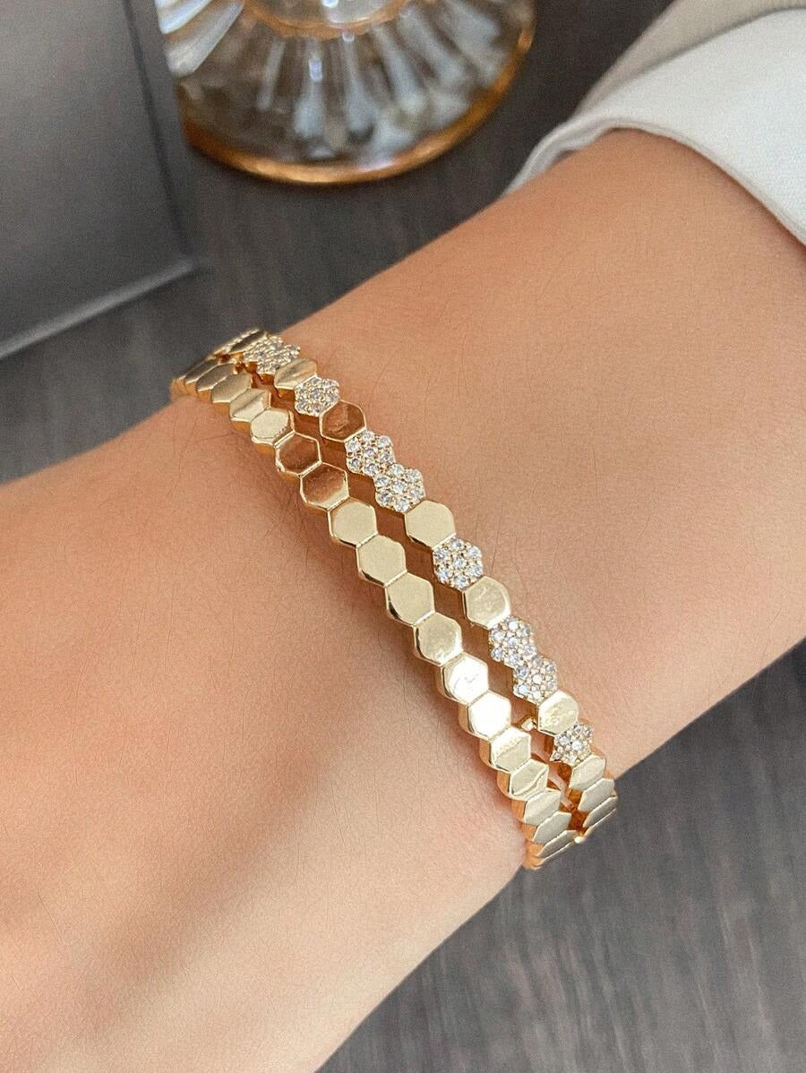 SHEIN سوار أنيق مستوحى من شكل الوافل المميز