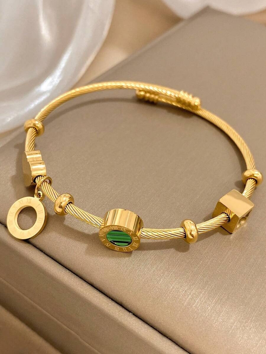 SHEIN سوار أنيق مزينة بحجرات قلب وفراشة