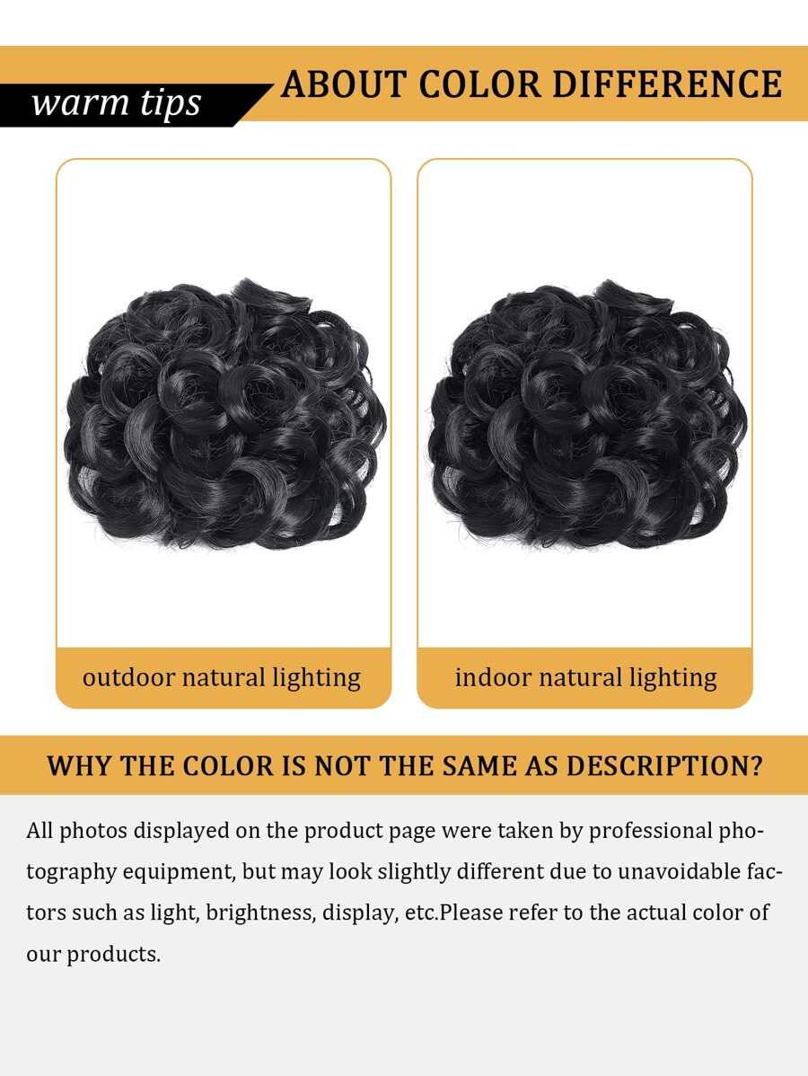 SHEIN مخلب كليب فوضوي كعكة الشعر متموجة بمشبك