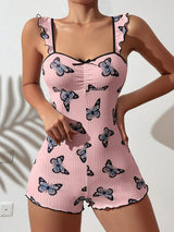SHEIN جمبسوت نوم بطبعة فراشات