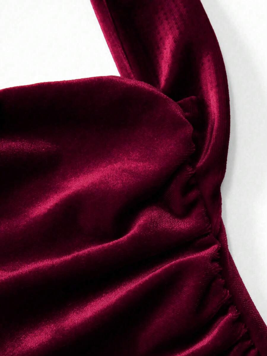 SHEIN Sweetra فستان ماكسي بياقة عالية بدون أكمام