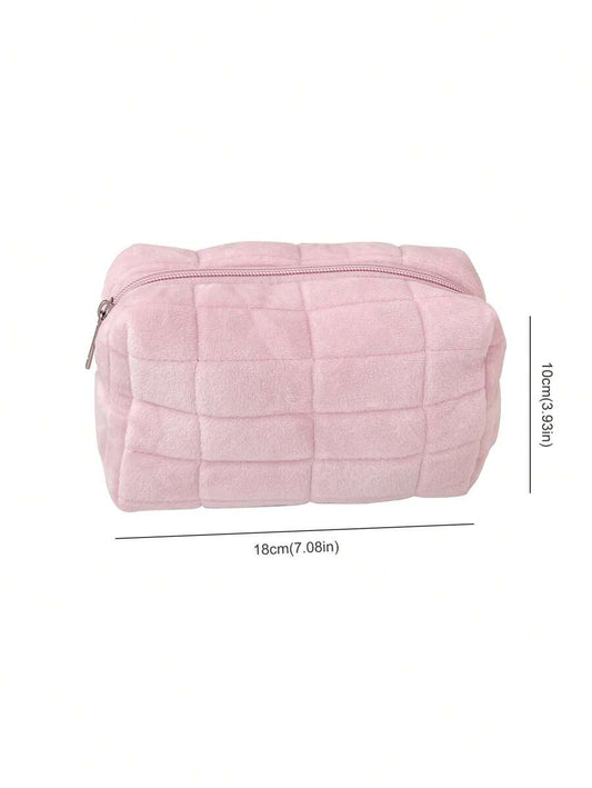 SHEIN حافظة أقلام وردية كبيرة تصلح حقيبة مكياج