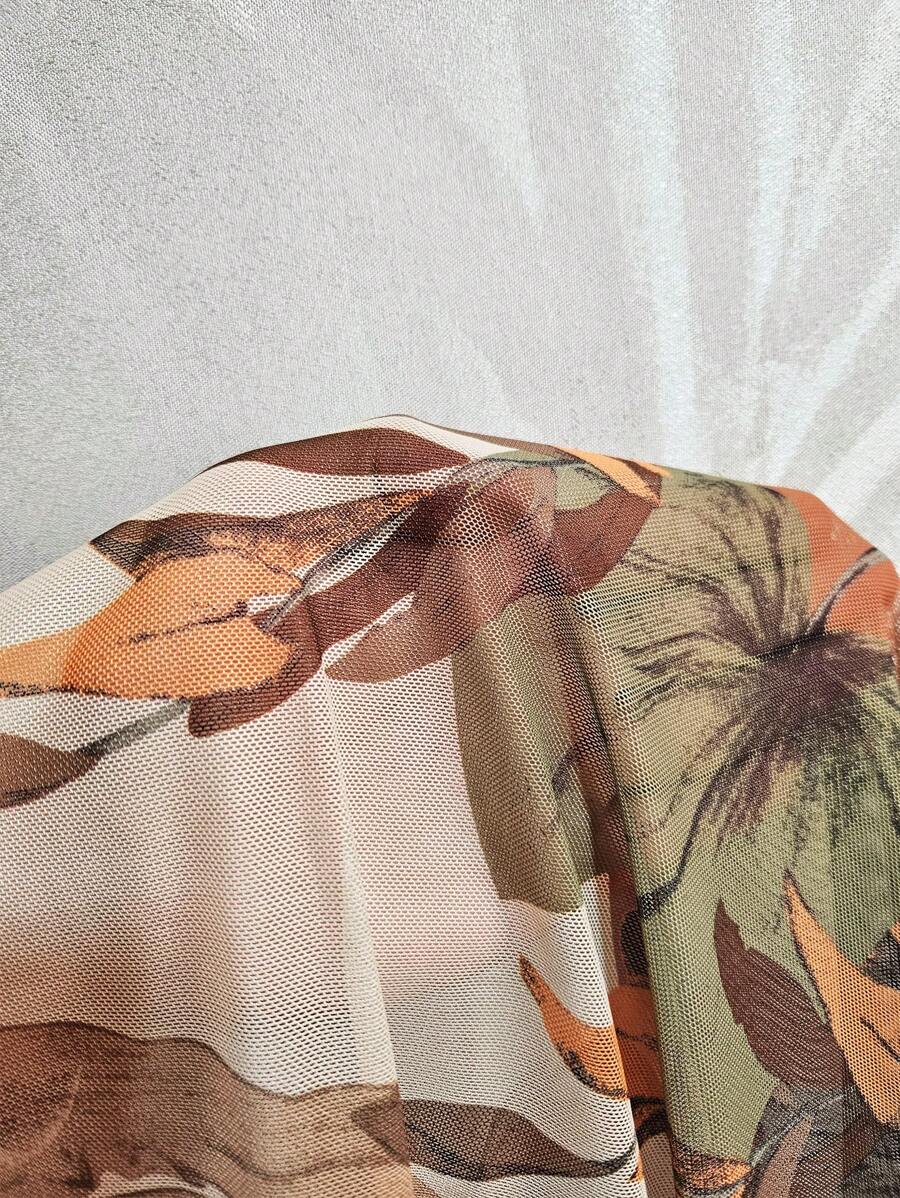 SHEIN طقم بيجامة 2 قطعة قميص بلا أكمام برباط خلفي وبنطال