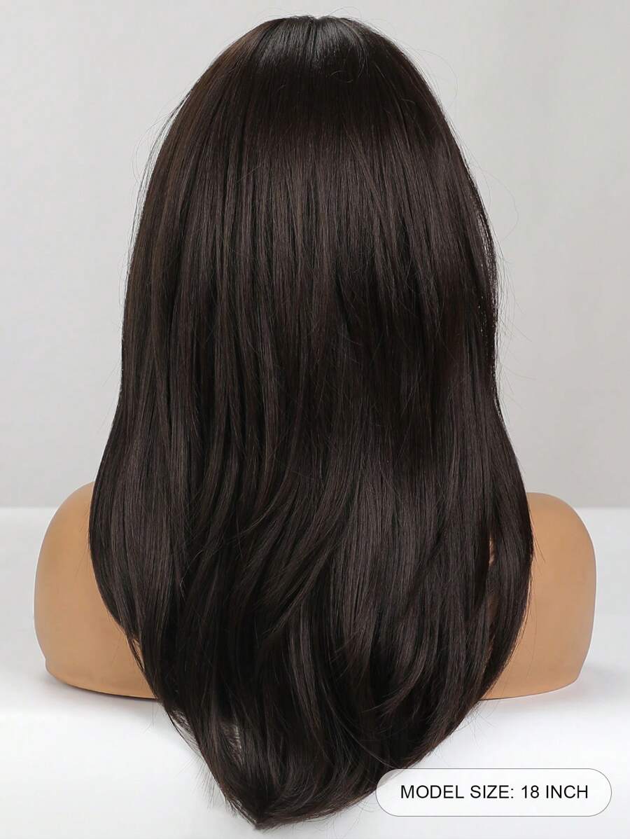 SHEIN باروكة شعر طويل 18 بوصة على شكل فراشة مع غرة