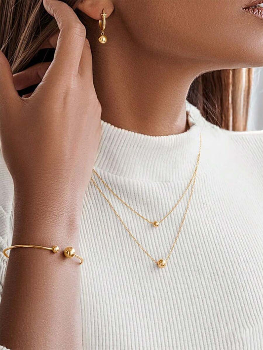 SHEIN مجموعة مجوهرات مطلية بالذهب