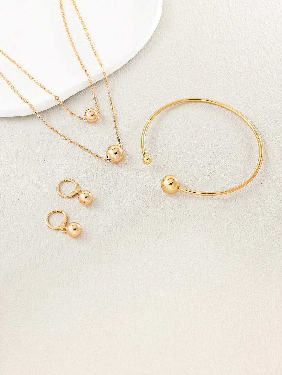 SHEIN مجموعة مجوهرات مطلية بالذهب