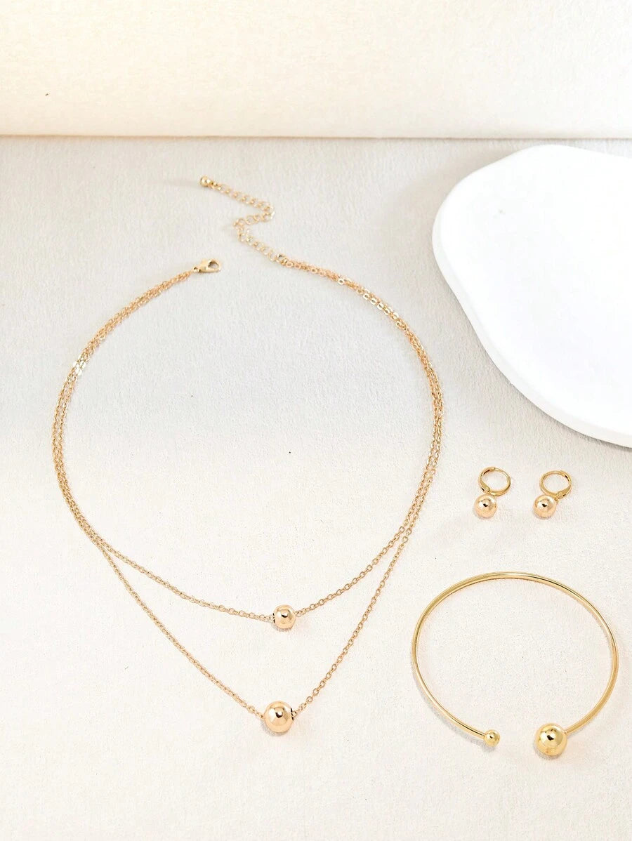 SHEIN مجموعة مجوهرات مطلية بالذهب