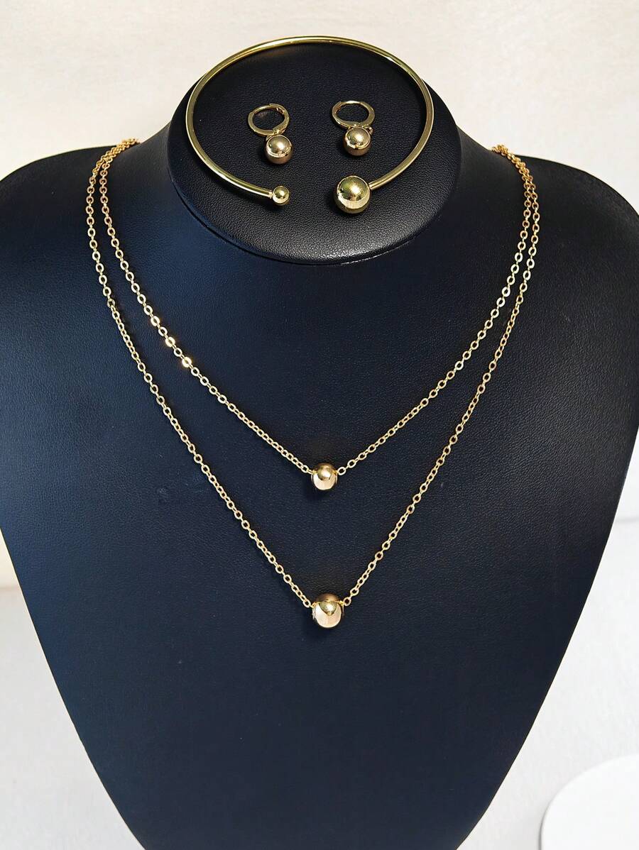 SHEIN مجموعة مجوهرات مطلية بالذهب