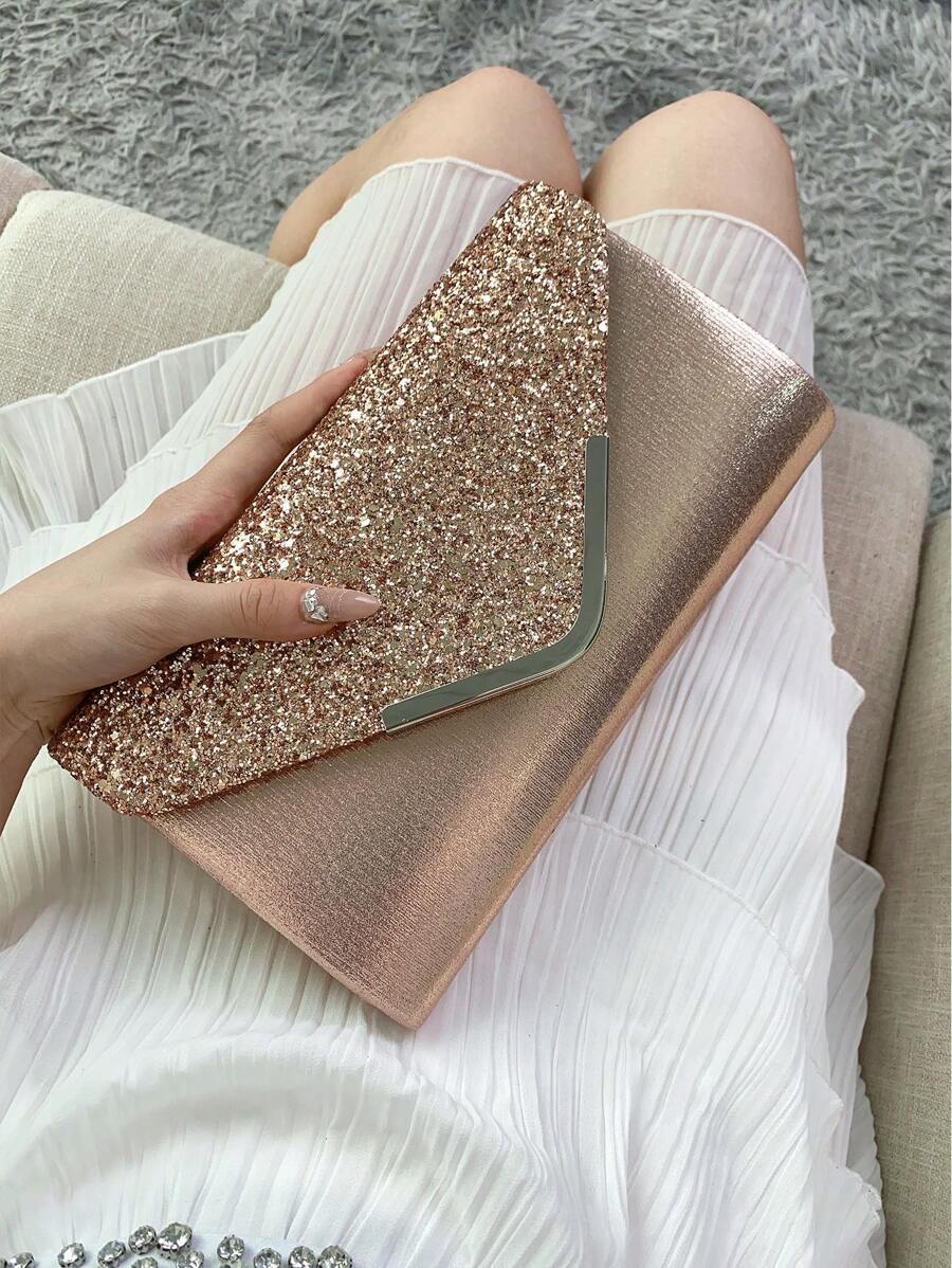 SHEIN REMANLAND حقيبة مساء لامعة أنيقة