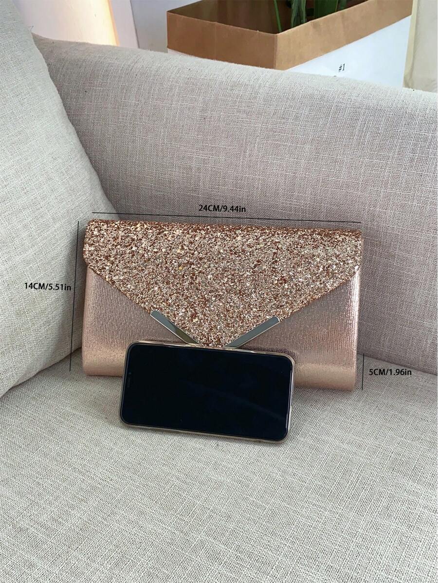 SHEIN REMANLAND حقيبة مساء لامعة أنيقة