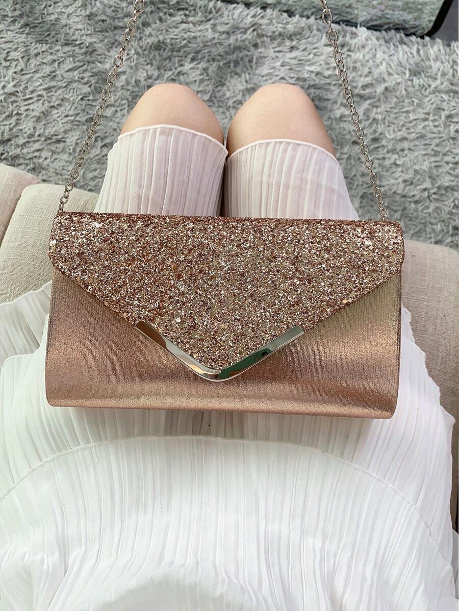 SHEIN REMANLAND حقيبة مساء لامعة أنيقة