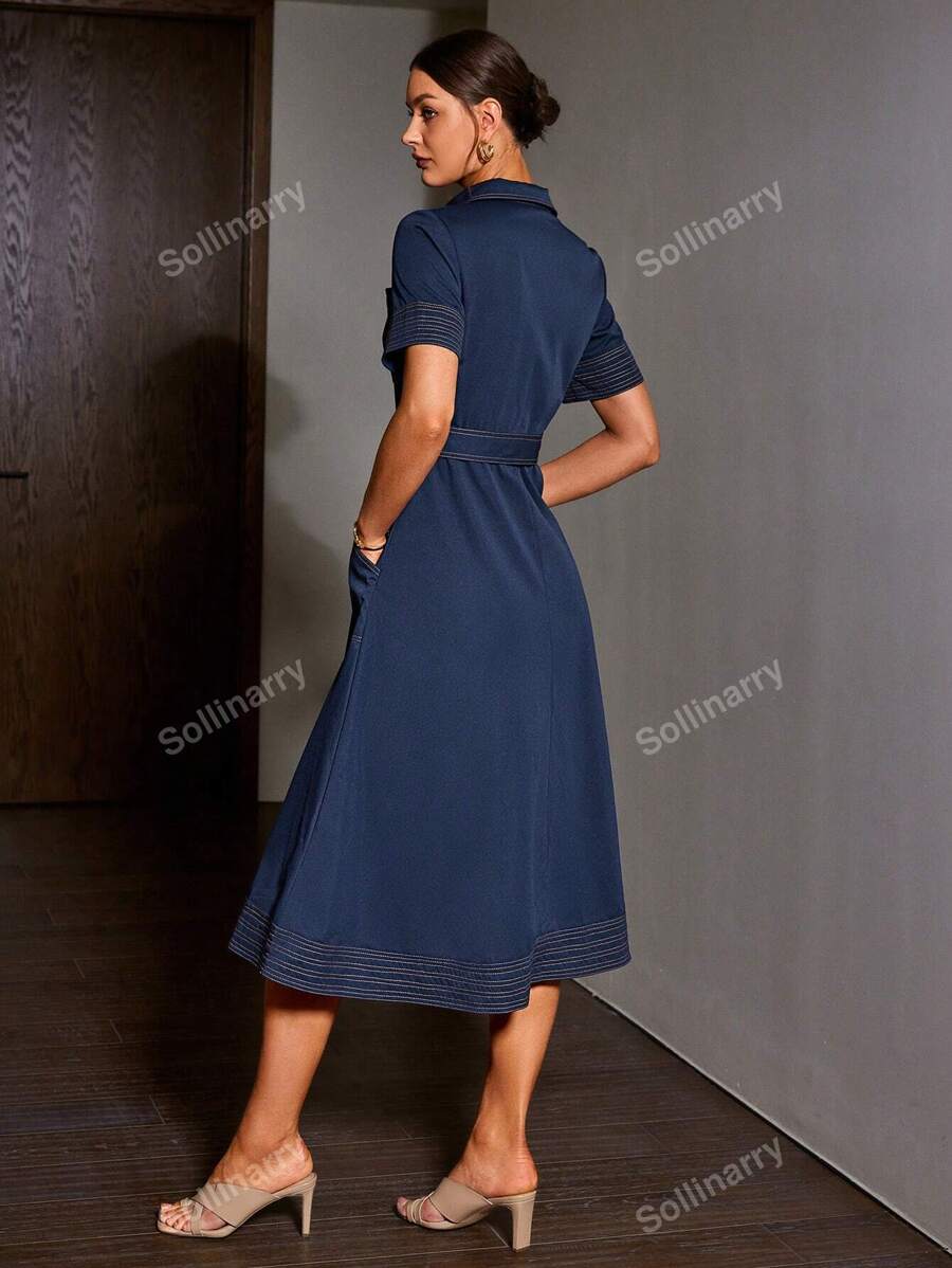 SHEIN Sollinarry فستان كاجوال بتصميم قميص أنيق