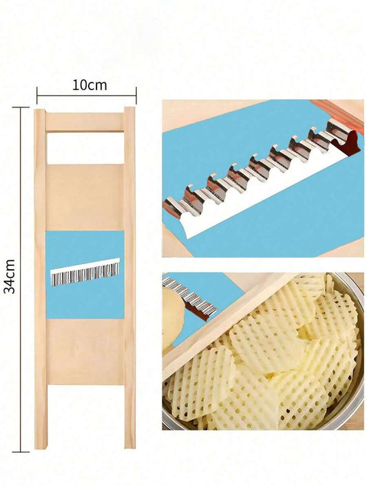 SHEIN مقشرة بطاطس بشكل شبكة وقطاعة خضار بالموجة