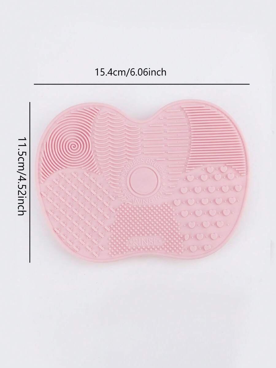 SHEIN RANCAI حصيرة تنظيف فرش المكياج صغيرة على شكل تفاحة
