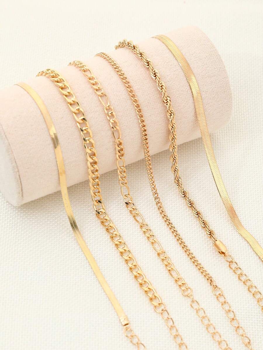 SHEIN أساور ذهبية طقم 6 قطع