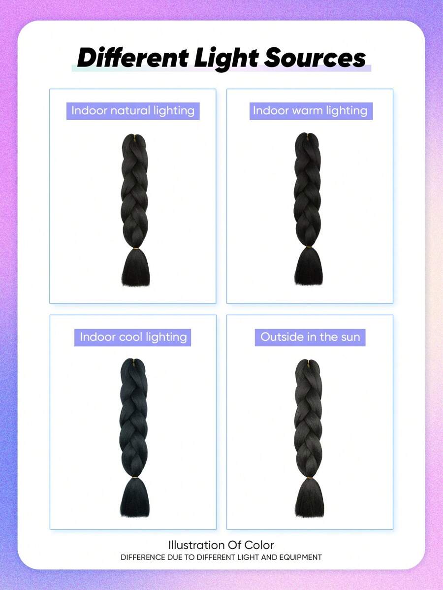 SHEIN إكستنشن شعر ضفيرة ياكي 24 بوصة 100 جرام