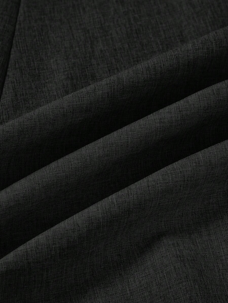 SHEIN MOD فستان اسود بلا أكمام برقبة مربعة