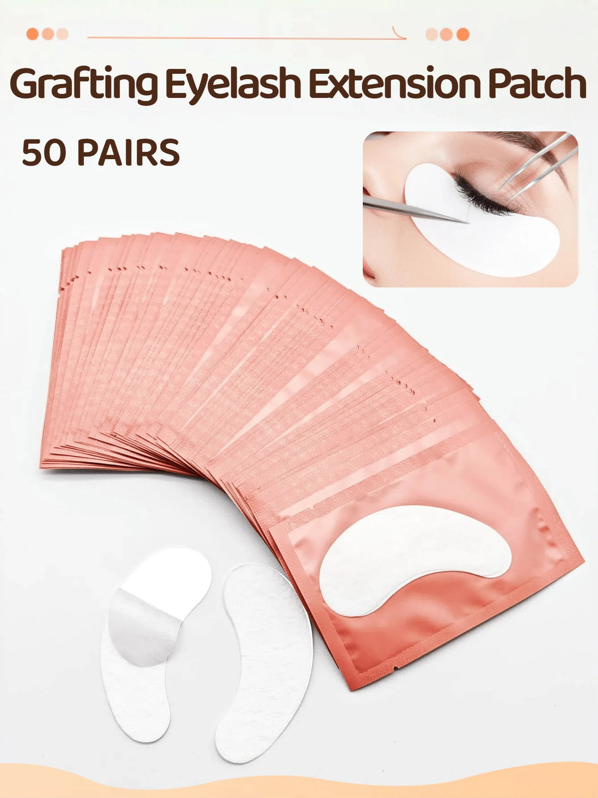 SHEIN ضمادات جل تحت العين لتمديد الرموش 50 زوجًا