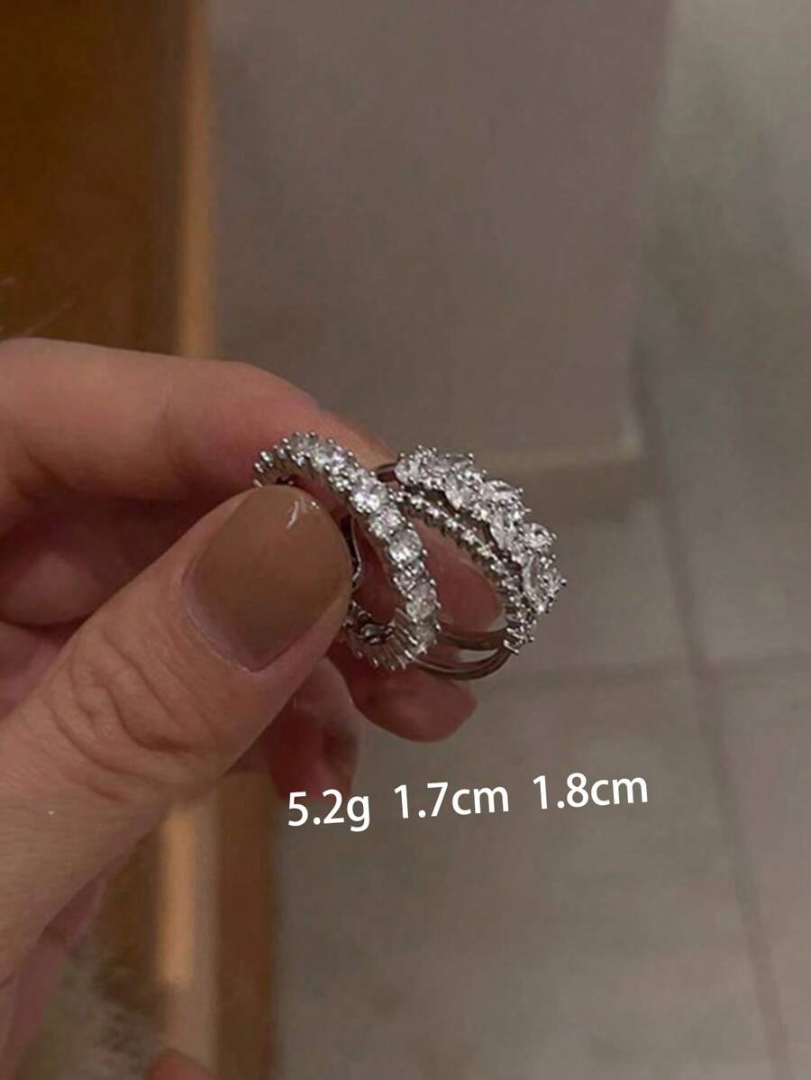 SHEIN Y2k طقم خواتم نحاسية عصرية بتصميم
