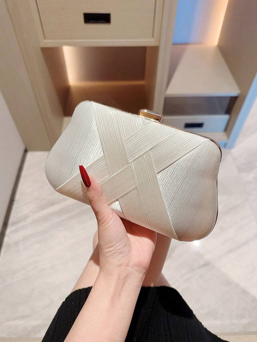 SHEIN حقيبة سهرة أنيقة بتصميم صليب كلاسيكي